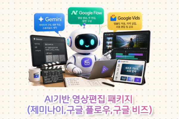 AI기반 영상편집 패키지 (제미나이,구글 플로우,구글 비즈)